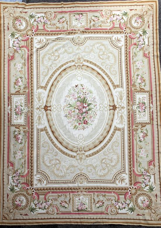 An Aubusson style carpet, 11ft 5in by 8ft 6in.